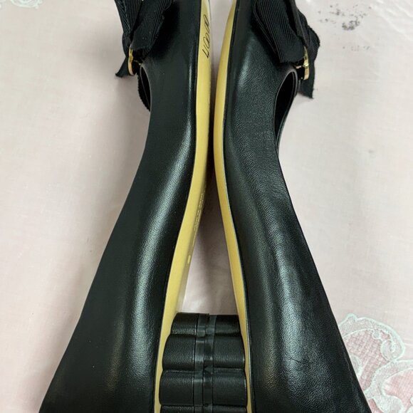 NEW-Salvatore Ferragamo-54595-Women Black Leather heel Dress shoes.Sz-8B.Italy. - Picture 10 of 14